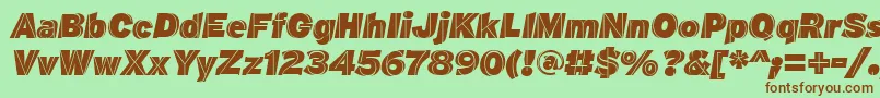 M.F.PlexusItalic Font – Brown Fonts on Green Background