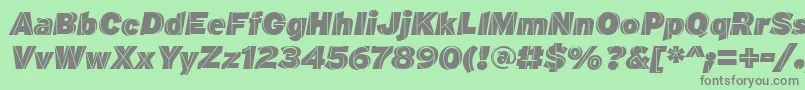 M.F.PlexusItalic Font – Gray Fonts on Green Background