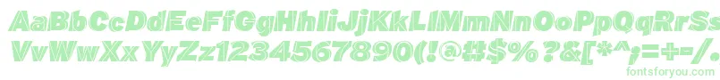 fuente M.F.PlexusItalic – Fuentes Verdes Sobre Fondo Blanco