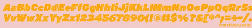 M.F.PlexusItalic Font – Orange Fonts on Pink Background