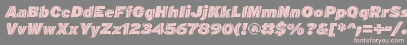 Шрифт M.F.PlexusItalic – розовые шрифты на сером фоне