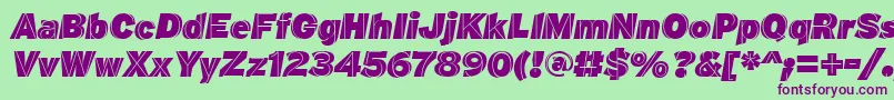 M.F.PlexusItalic Font – Purple Fonts on Green Background
