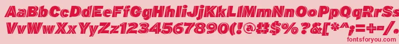 M.F.PlexusItalic Font – Red Fonts on Pink Background