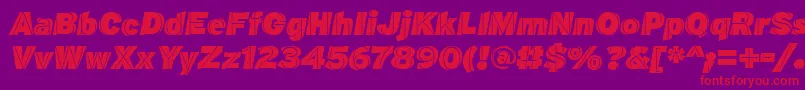 Шрифт M.F.PlexusItalic – красные шрифты на фиолетовом фоне