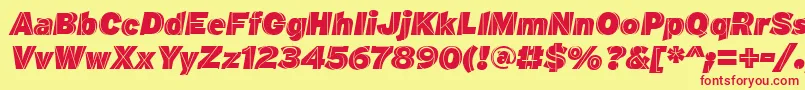 M.F.PlexusItalic Font – Red Fonts on Yellow Background