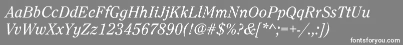 Clearface Font – White Fonts on Gray Background