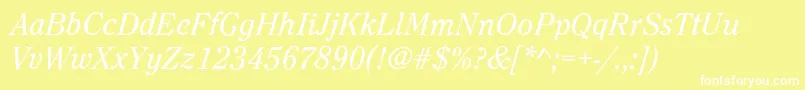 Clearface Font – White Fonts on Yellow Background