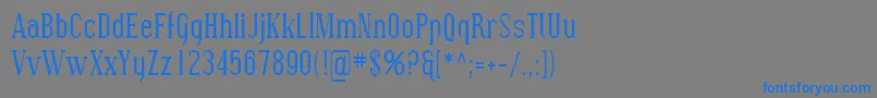 Шрифт Sfcovingtoncond – синие шрифты на сером фоне