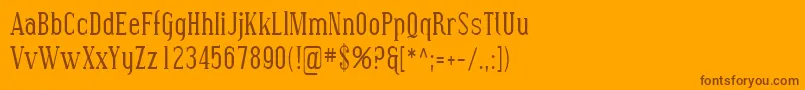 Sfcovingtoncond Font – Brown Fonts on Orange Background