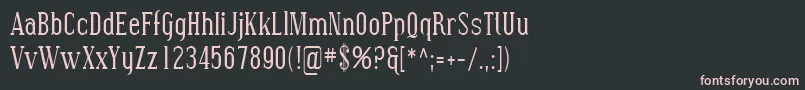 Czcionka Sfcovingtoncond – różowe czcionki na czarnym tle