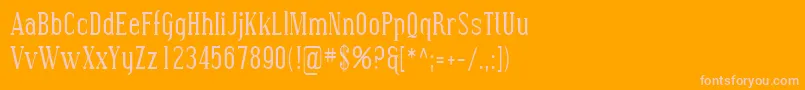 Sfcovingtoncond Font – Pink Fonts on Orange Background