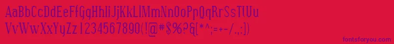 Sfcovingtoncond Font – Purple Fonts on Red Background