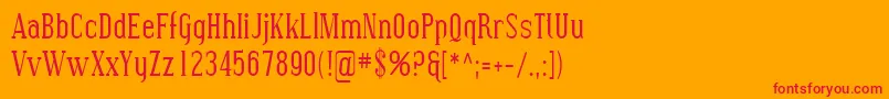 Sfcovingtoncond Font – Red Fonts on Orange Background