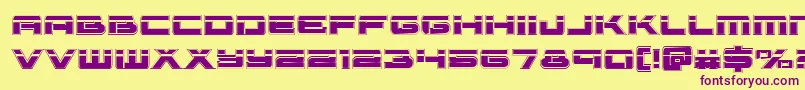 Vorpalacad Font – Purple Fonts on Yellow Background