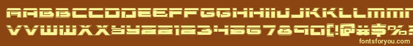 Vorpalacad Font – Yellow Fonts on Brown Background