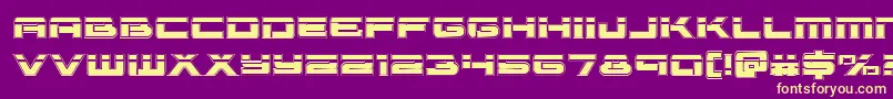 Vorpalacad Font – Yellow Fonts on Purple Background