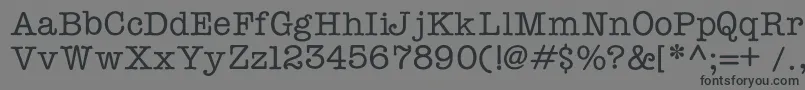 Шрифт Typewriterc – чёрные шрифты на сером фоне