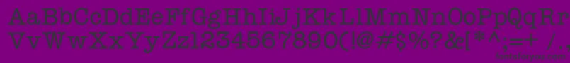 Typewriterc Font – Black Fonts on Purple Background