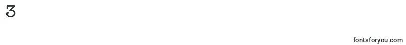 Typewriterc-Schriftart – Schriften für die Ziffer 3