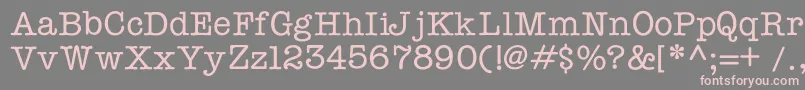 Typewriterc Font – Pink Fonts on Gray Background