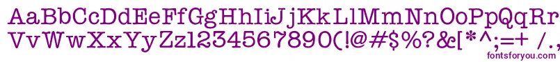 Typewriterc Font – Purple Fonts on White Background