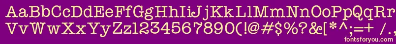 Шрифт Typewriterc – жёлтые шрифты на фиолетовом фоне