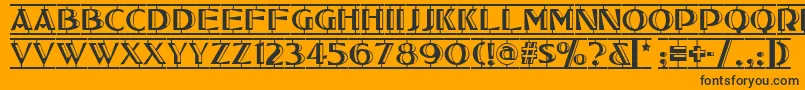 Шрифт Tucson – чёрные шрифты на оранжевом фоне
