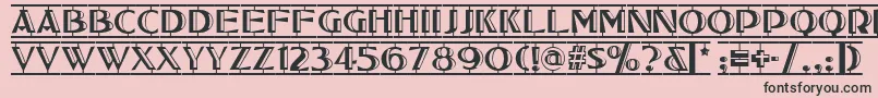 フォントTucson – ピンクの背景に黒い文字