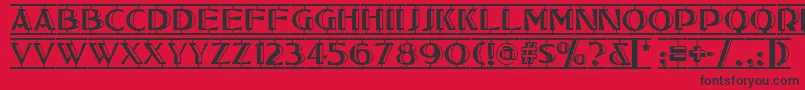 Tucson Font – Black Fonts on Red Background