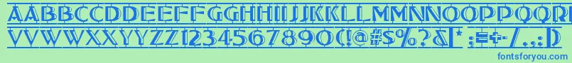 Tucson Font – Blue Fonts on Green Background