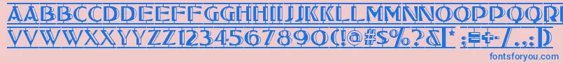 フォントTucson – ピンクの背景に青い文字