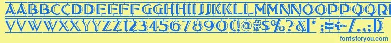 Tucson Font – Blue Fonts on Yellow Background