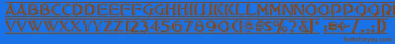 Tucson Font – Brown Fonts on Blue Background
