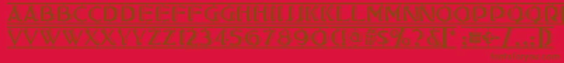 Tucson-fontti – ruskeat fontit punaisella taustalla