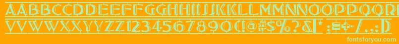 Tucson Font – Green Fonts on Orange Background