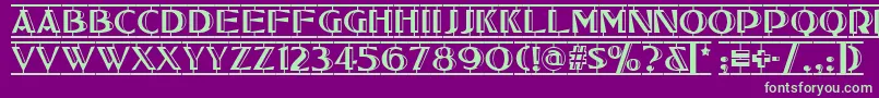 Tucson Font – Green Fonts on Purple Background