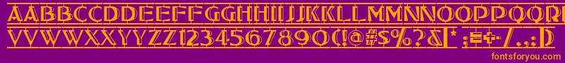 Tucson Font – Orange Fonts on Purple Background