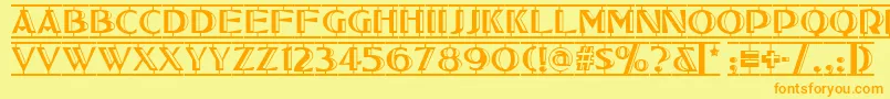 Шрифт Tucson – оранжевые шрифты на жёлтом фоне