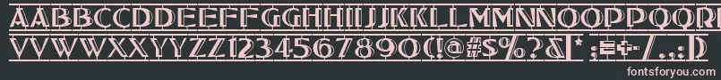 Шрифт Tucson – розовые шрифты на чёрном фоне