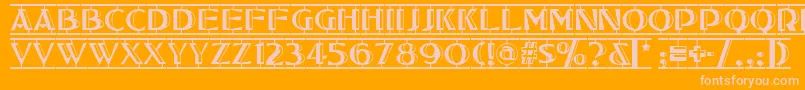 Tucson Font – Pink Fonts on Orange Background