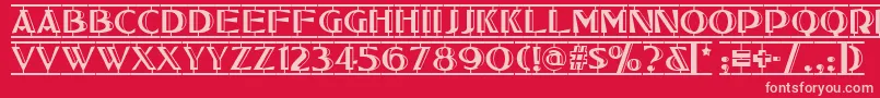 Tucson Font – Pink Fonts on Red Background
