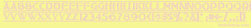 Tucson Font – Pink Fonts on Yellow Background