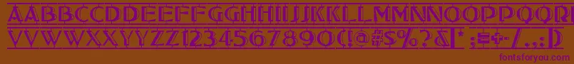 Tucson Font – Purple Fonts on Brown Background