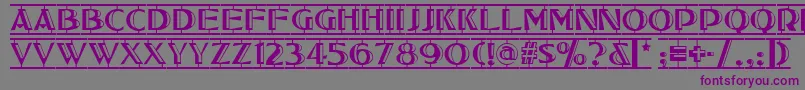 フォントTucson – 紫色のフォント、灰色の背景