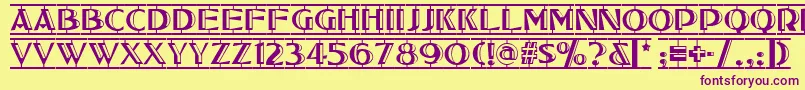 Tucson Font – Purple Fonts on Yellow Background