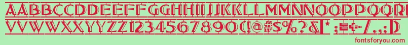 Tucson Font – Red Fonts on Green Background