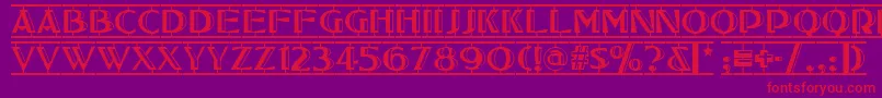 Tucson Font – Red Fonts on Purple Background