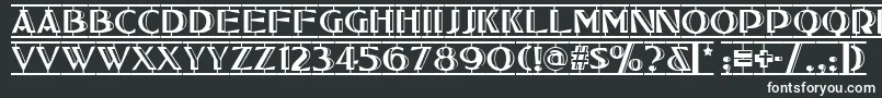 Шрифт Tucson – белые шрифты на чёрном фоне