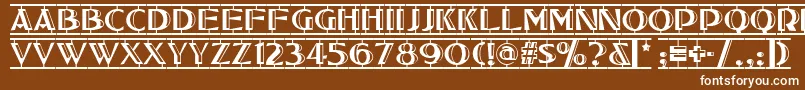 Tucson Font – White Fonts on Brown Background