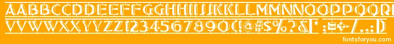 Tucson Font – White Fonts on Orange Background